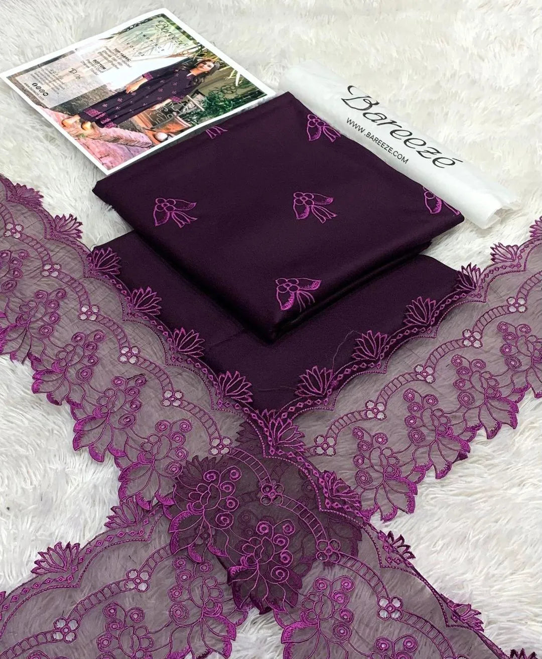 2 Pcs Women's Unstitched Embroidered Suit