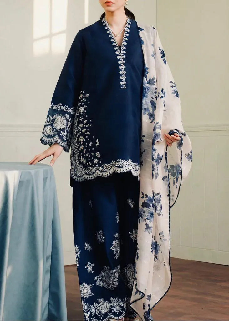 3 Pcs Women's Unstitched Embroidered Suit