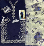 3 Pcs Women's Unstitched Embroidered Suit