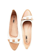Women's Rexine Bow Flat Pumps Brown