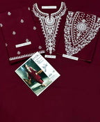 2 Pcs Women's Unstitched Embroidered Suit