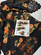 PRINTED VOIL CORNER EMB DUPATTA 3PCS