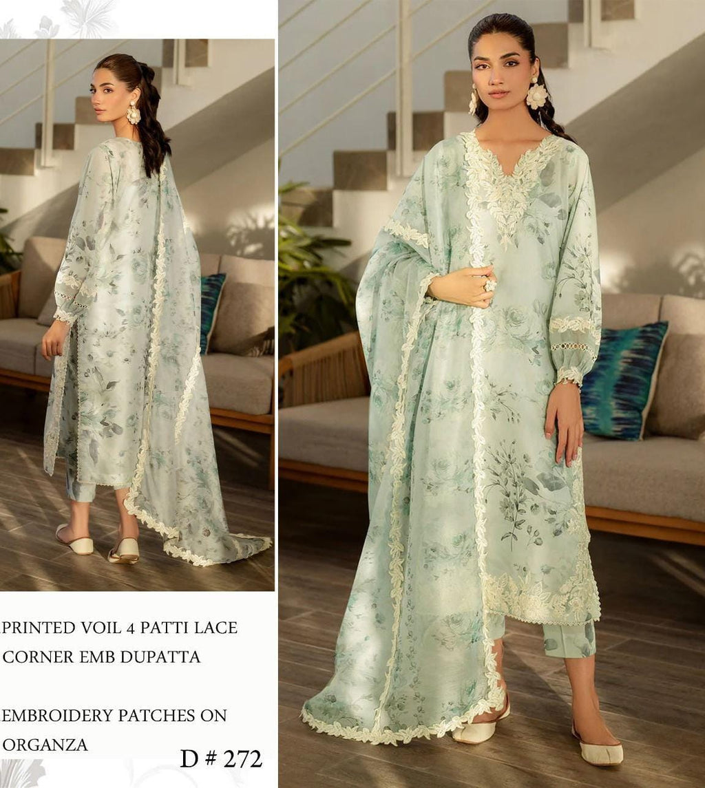 PRINTED VOIL CORNER EMB DUPATTA 3PCS