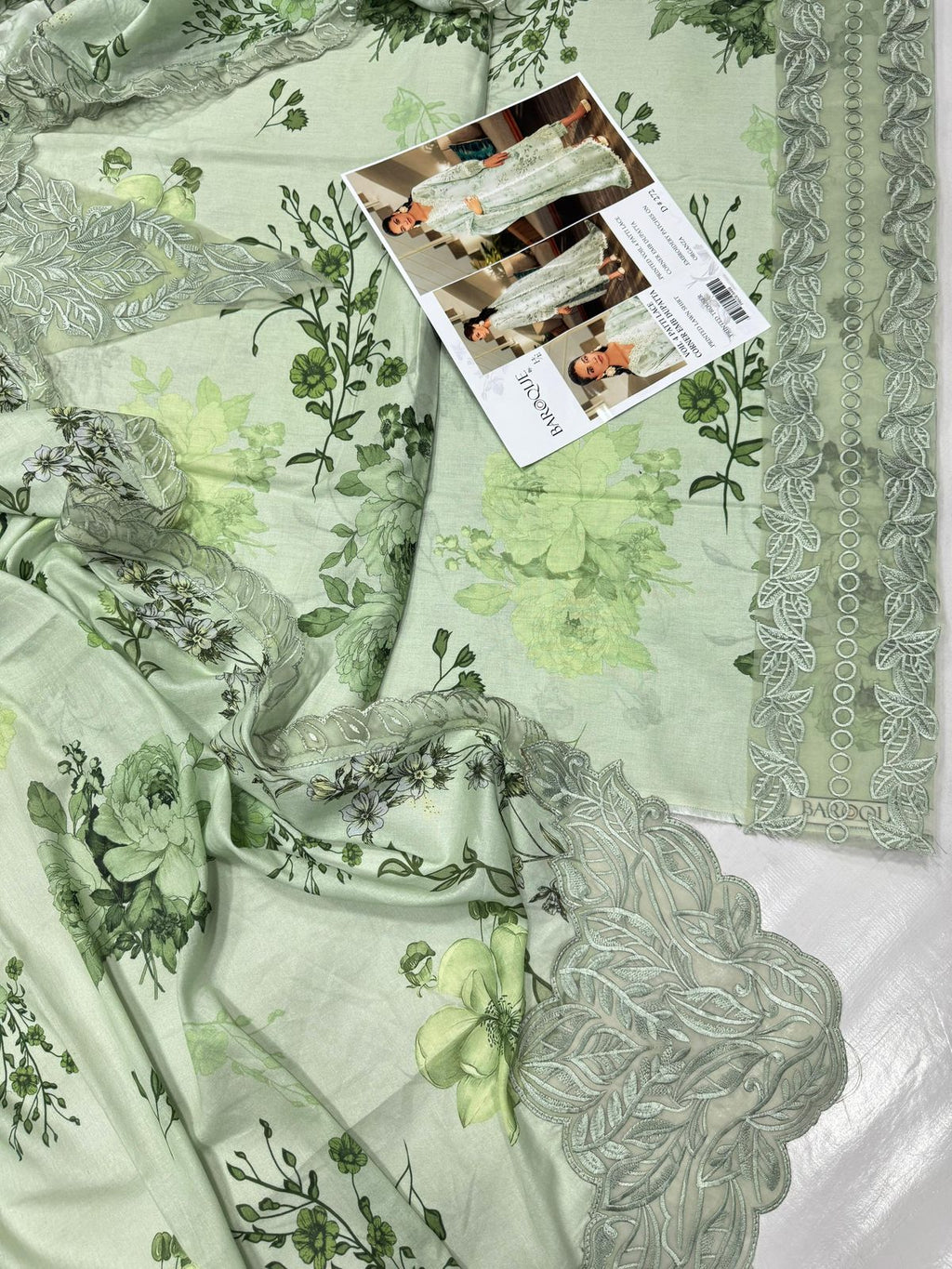 PRINTED VOIL CORNER EMB DUPATTA 3PCS