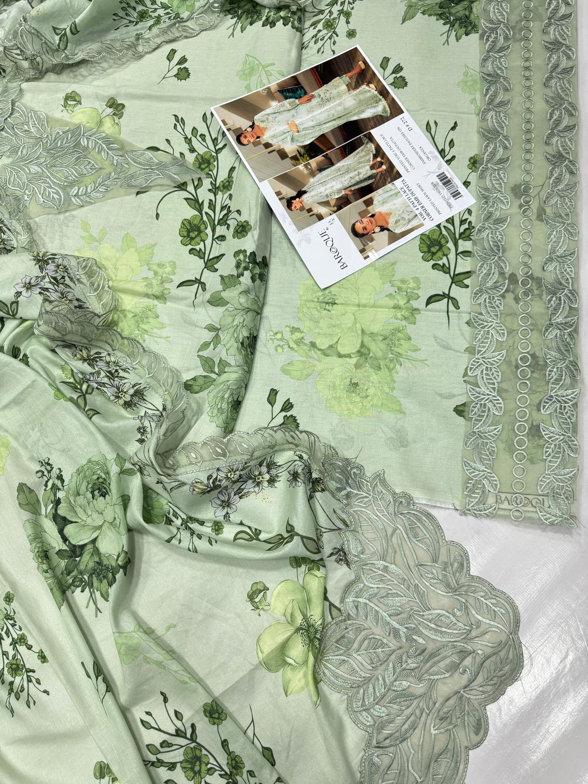 PRINTED VOIL CORNER EMB DUPATTA 3PCS