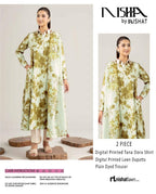 Nishat Printed Lawn Tana Dora Shirt & Plain Dyed Trouser With Printed Lawn Dupatta
