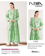 Nishat Printed Lawn Tana Dora Shirt & Plain Dyed Trouser With Printed Lawn Dupatta