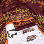 Nishat Printed Lawn Tana Dora Shirt & Plain Dyed Trouser With Printed Lawn Dupatta