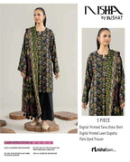 Nishat Printed Lawn Tana Dora Shirt & Plain Dyed Trouser With Printed Lawn Dupatta