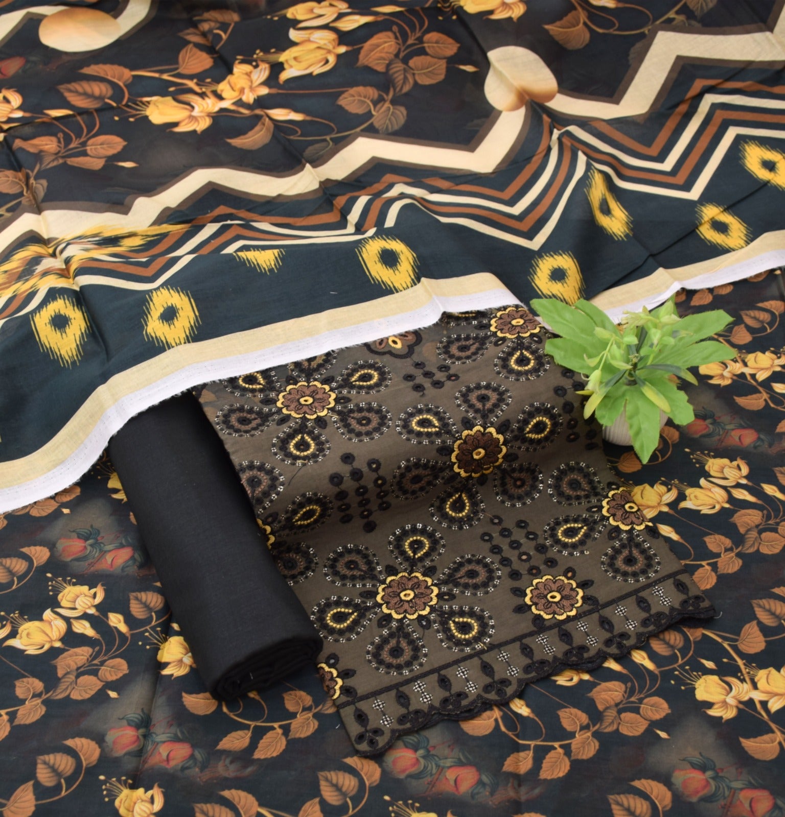 Al karram - Digital Print Daman Embroidered