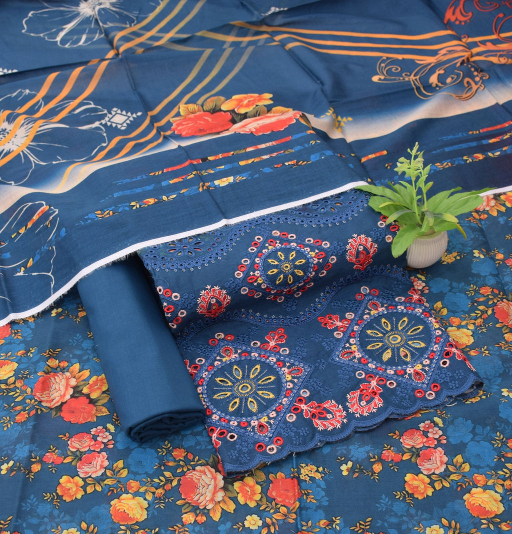 Al karram - Digital Print Daman Embroidered
