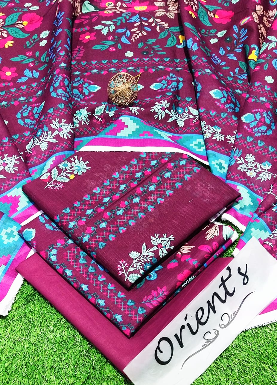 Orient 💯 Original 3pc Printed lawn Collection