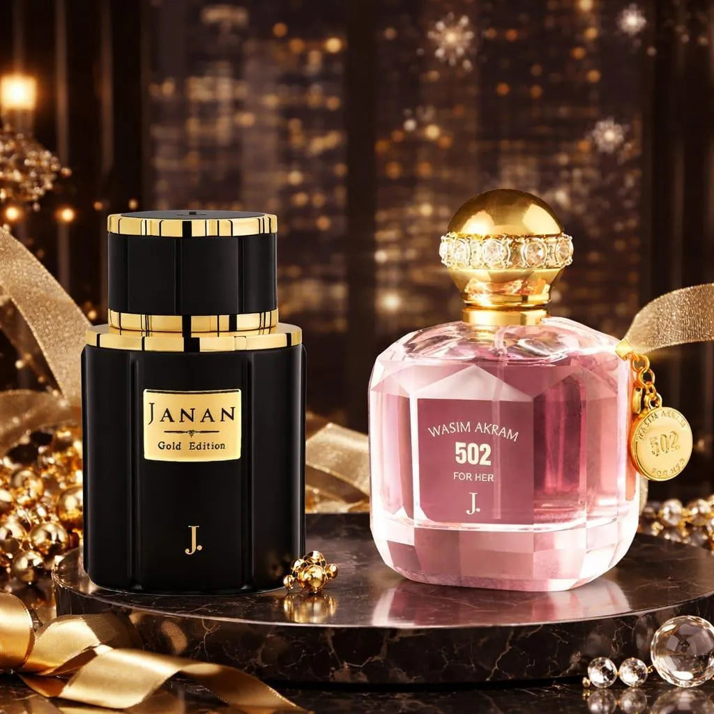(502) Wasim Akram and Janan Gold Refreshing Perfume Set