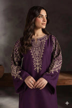2 Pcs Women's Unstitched Embroidered Suit