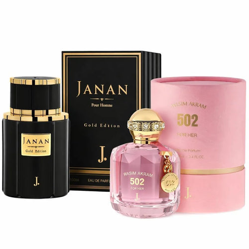 (502) Wasim Akram and Janan Gold Refreshing Perfume Set
