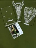 2 Pcs Women's Unstitched Embroidered Suit