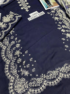 3 Pcs Women's Unstitched Embroidered Suit