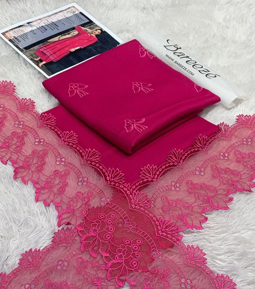 2 Pcs Women's Unstitched Embroidered Suit