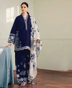 3 Pcs Women's Unstitched Embroidered Suit