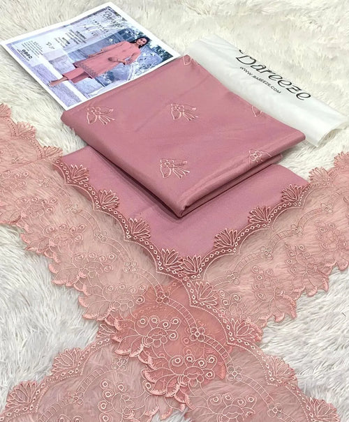 2 Pcs Women's Unstitched Embroidered Suit